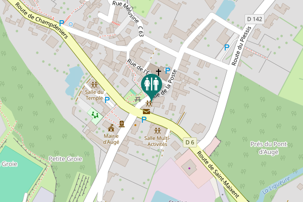 Map showing location of Rue de la Poste Toilet