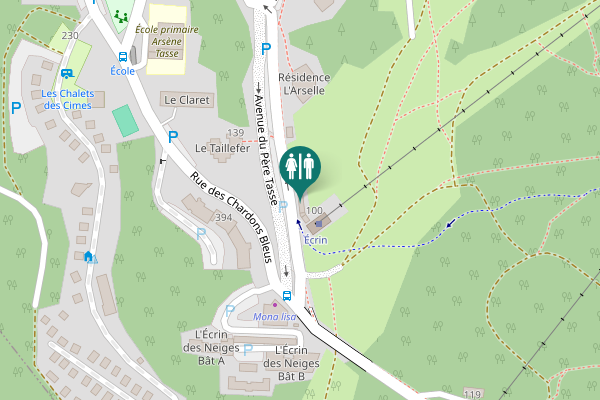 Map showing location of Avenue du Père Tasse 100 Toilet