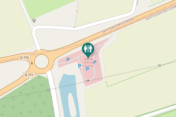 Map showing location of D 771 Toilet
