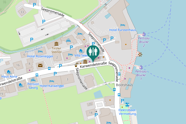 Map showing location of Tiroler Steinöl Weg 1 Toilet