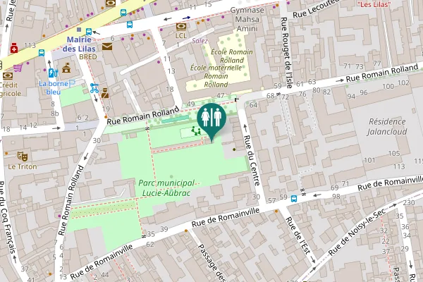 Map showing location of Rue Romain Rolland 47 Toilet