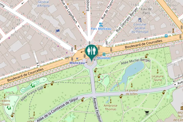 Map showing location of Avenue Ferdousi Toilet