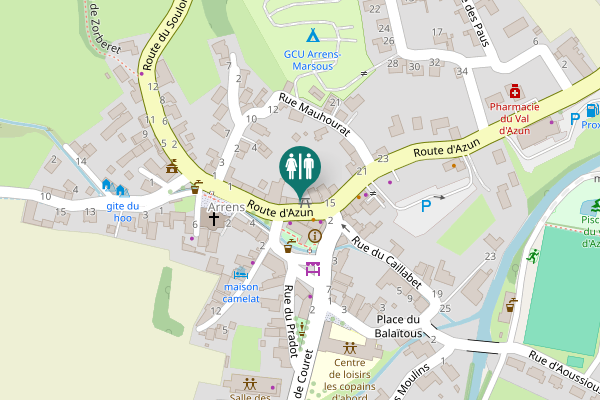 Map showing location of Route d'Azun 11 Toilet