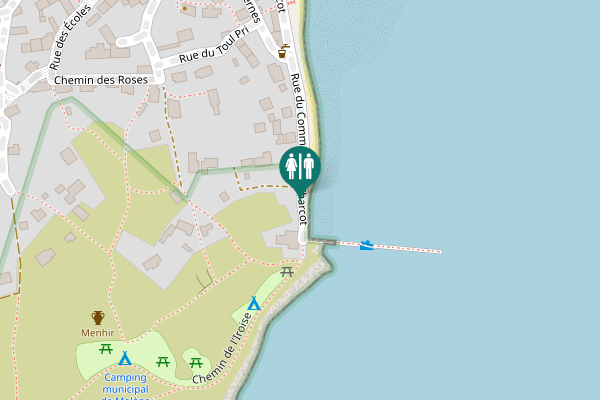 Map showing location of Rue du Commandant Charcot Toilet