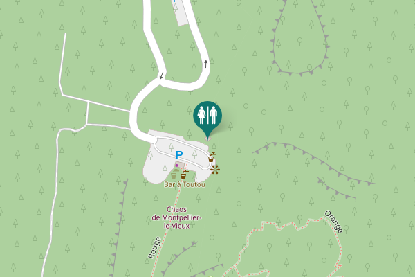 Map showing location of Rouge Toilet
