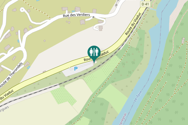 Map showing location of Route du Viaduc Toilet