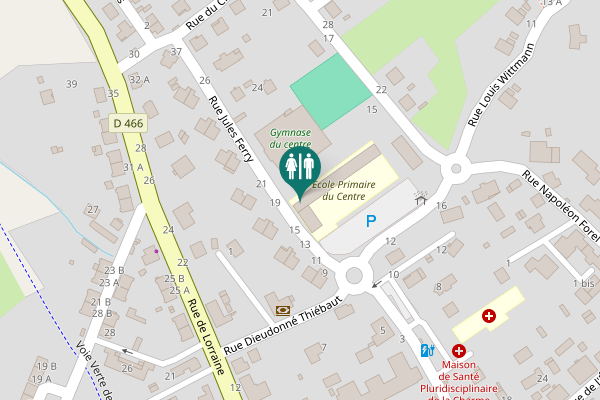 Map showing location of Rue Jules Ferry 17 Toilet