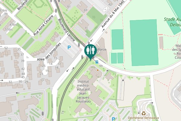 Map showing location of Rue des Martyrs de la Résistance 99 Toilet