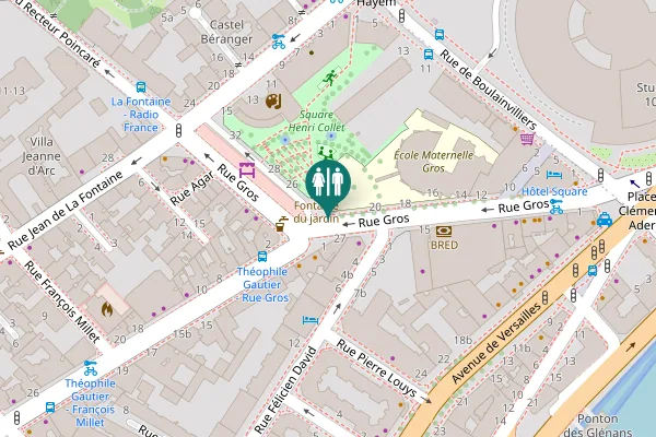Map showing location of Rue Gros 27 Toilet