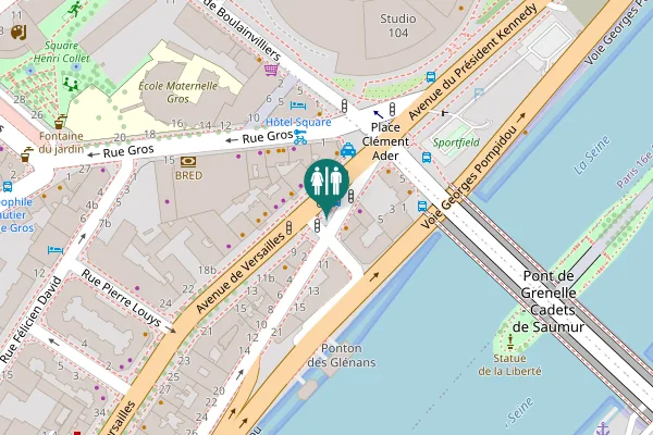 Map showing location of Place Do Huu Vi Toilet