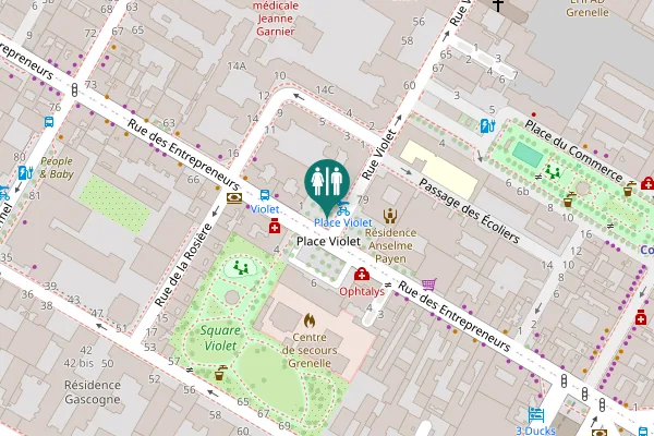 Map showing location of Place Violet 5 Toilet