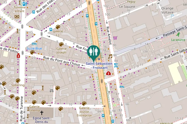Map showing location of Boulevard des Filles du Calvaire 1 Toilet