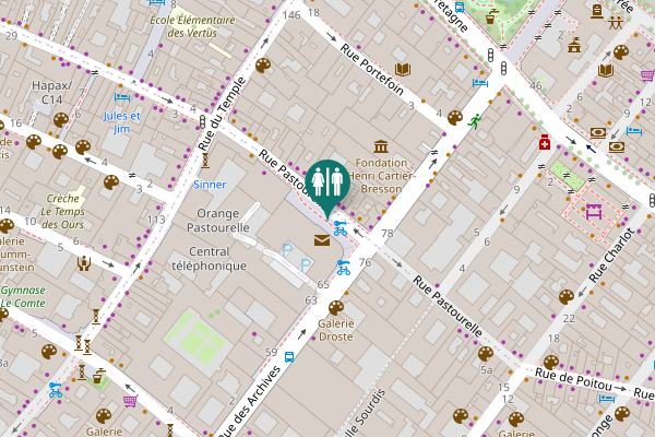Map showing location of Rue Pastourelle 24 Toilet