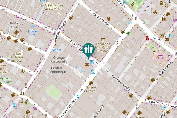 Map showing location of Rue Pastourelle 24 Toilet