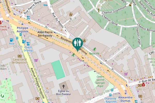 Map showing location of Allée Pierre Bérégovoy Toilet