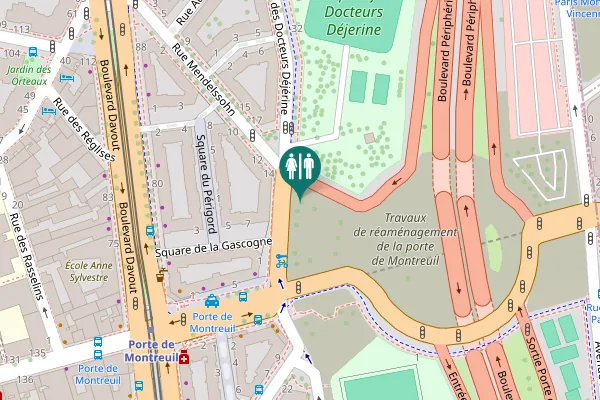 Map showing location of EI/20 Toilet