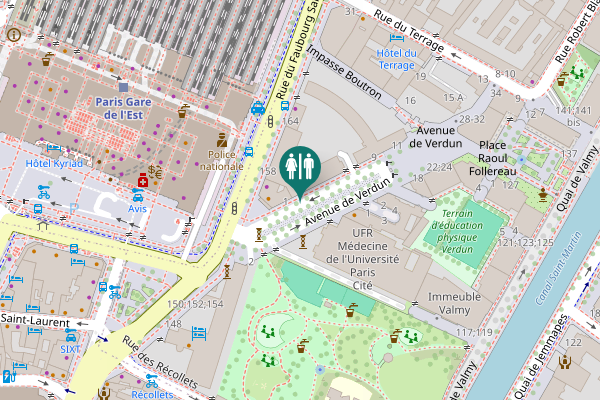 Map showing location of Avenue de Verdun 1 Toilet