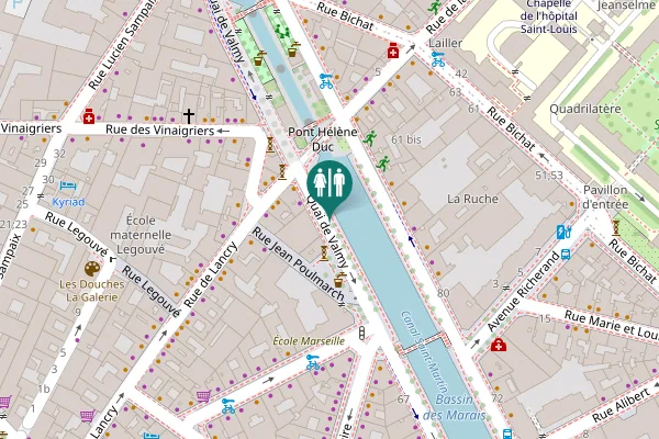 Map showing location of Quai de Valmy 79 Toilet