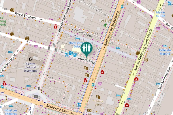 Map showing location of Rue de Metz 1 Toilet