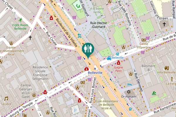 Map showing location of Promenade Jacques Delors Toilet