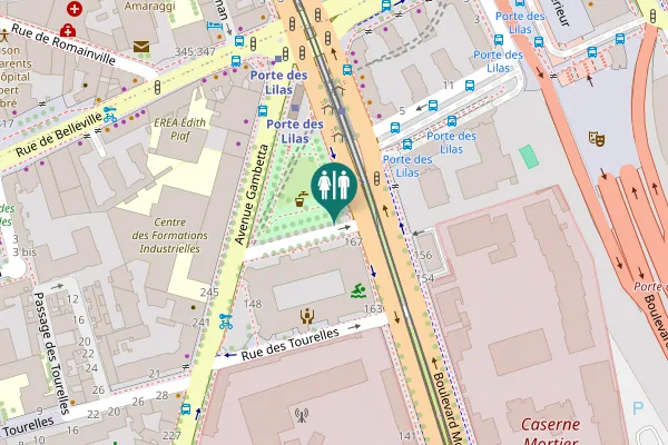 Map showing location of Rue Antoinette Fouque Toilet