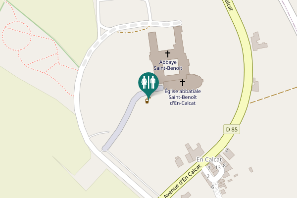 Map showing location of Dourgne Toilet
