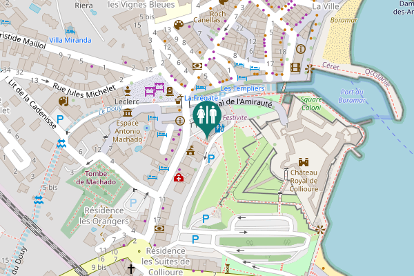 Map showing location of Place du 8 Mai 1945 Toilet