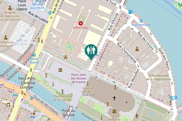 Map showing location of Rue d'Arcole 10 Toilet