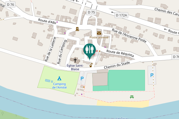 Map showing location of Rue des 2 Porches Toilet