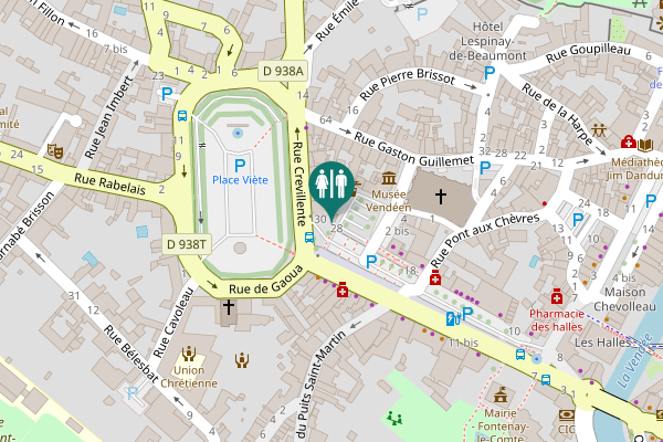 Map showing location of Rue Georges Clemenceau 28 Toilet