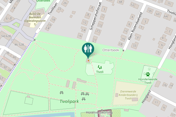 Map showing location of Scheppershofstraat 21 Toilet