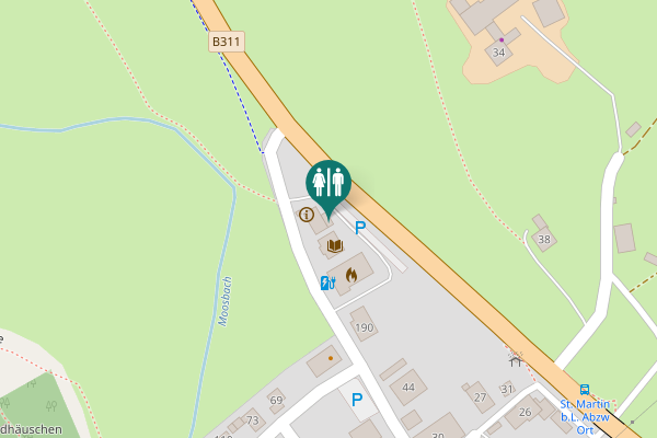 Map showing location of Sankt Martin 45 Toilet