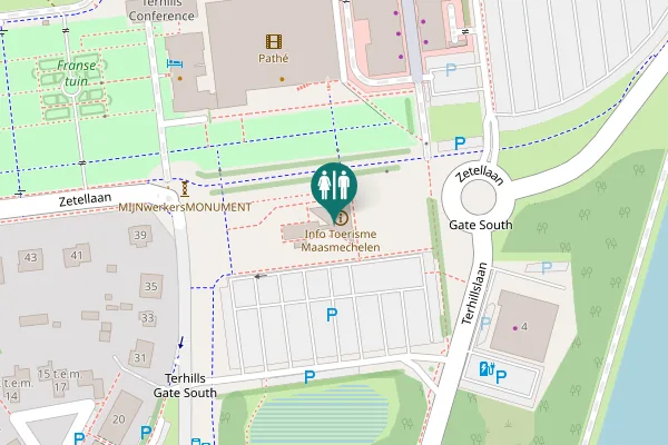 Map showing location of Zetellaan 35 Toilet