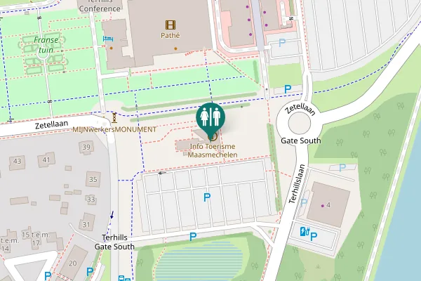 Map showing location of Zetellaan 35 Toilet