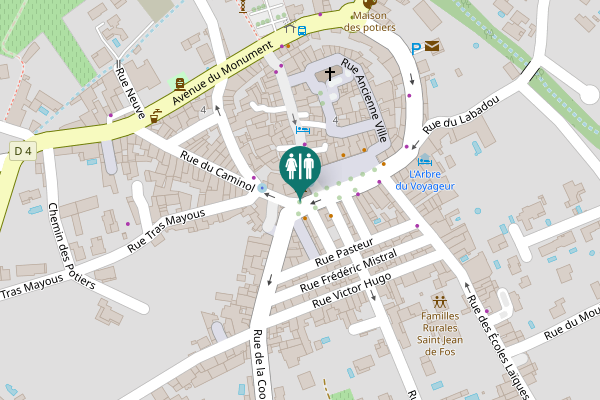 Map showing location of Rue du Caminol Toilet