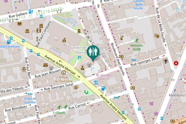 Map showing location of Avenue André Morizet 24 bis Toilet