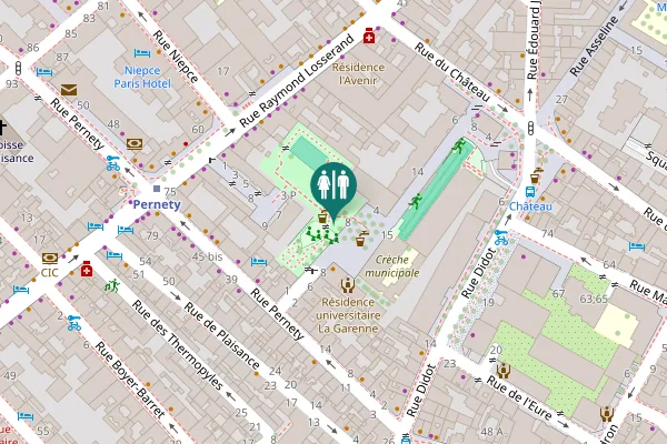 Map showing location of Place de la Garenne 8 Toilet