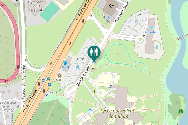 Map showing location of Rue Jean Gabin Toilet