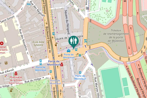 Map showing location of Avenue de la Porte de Montreuil 5 Toilet