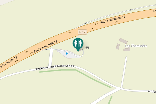 Map showing location of Ancienne Route Nationale 12 Toilet
