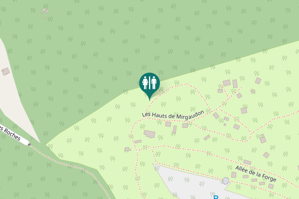 Map showing location of Les Hauts de Mirgaudon Toilet