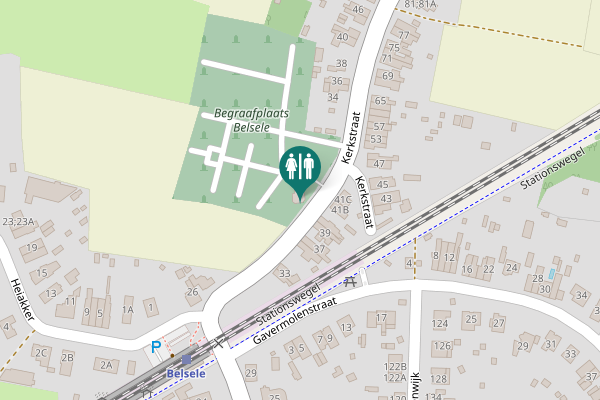 Map showing location of Kerkstraat 39 Toilet