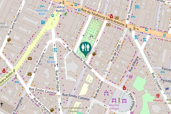 Map showing location of Rue Charles Baudelaire 20 Toilet