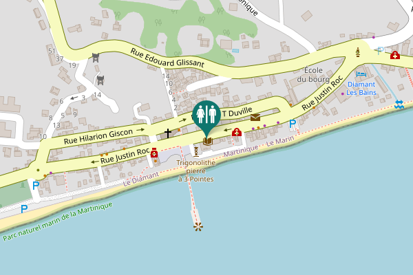 Map showing location of Rue Justin Roc 36 Toilet