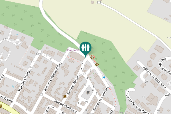 Map showing location of Toilettes publics Moulin Cugarel