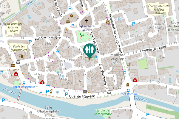 Map showing location of Rue Neuve 7 Toilet