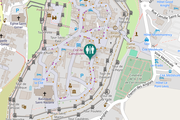 Map showing location of WC publics
