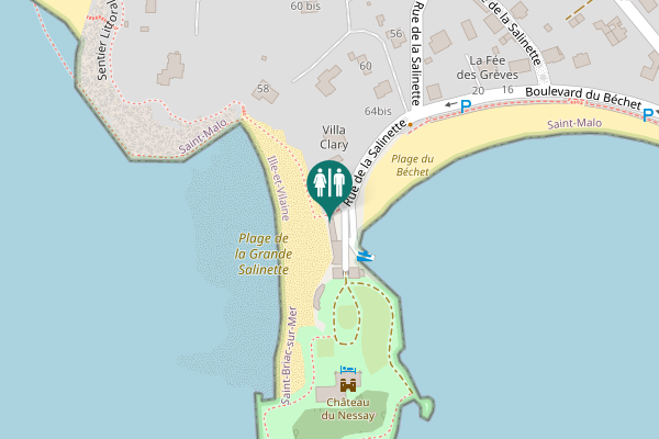Map showing location of Rue de la Salinette 66 Toilet
