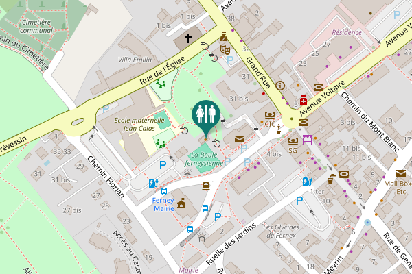 Map showing location of Avenue Voltaire 1 Toilet