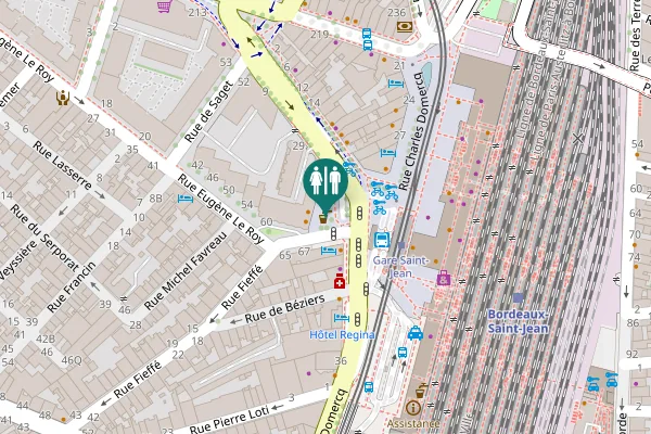 Map showing location of Place Casablanca 9 Toilet